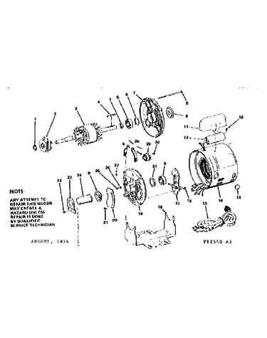 2 h.p. capacitor start a.c. motor