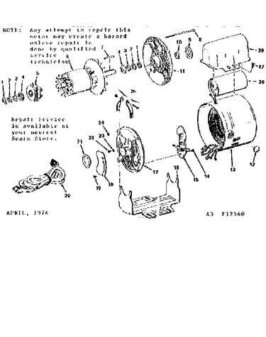 4 h.p. capacitor starter a.c. motor
