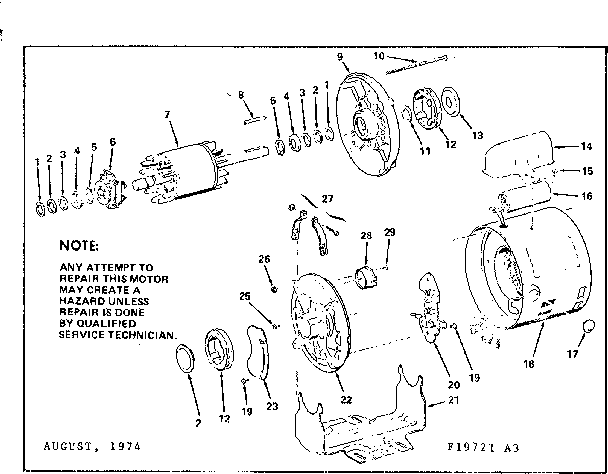 2 h.p. belted fan & blower capacitor start a.c. motor