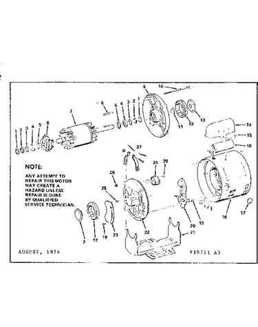 2 h.p. belted fan & blower capacitor start a.c. motor
