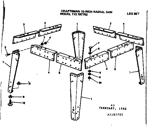 Leg set f/113.197752