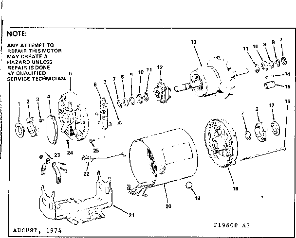 3 h.p. belted fan & blower split-phase a.c. motor
