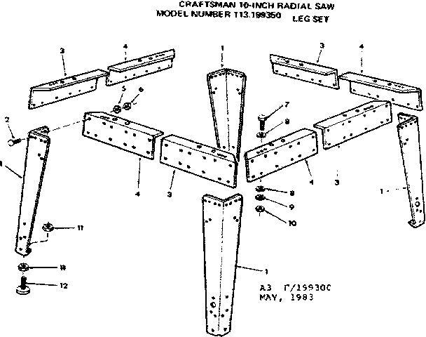 Leg set f/113.193350