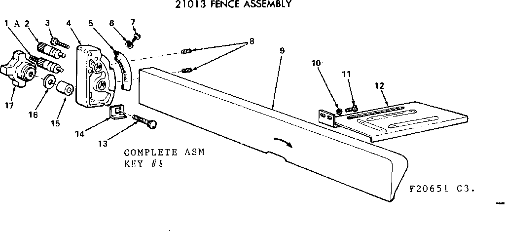 8 inch jointer planer/fence assembly