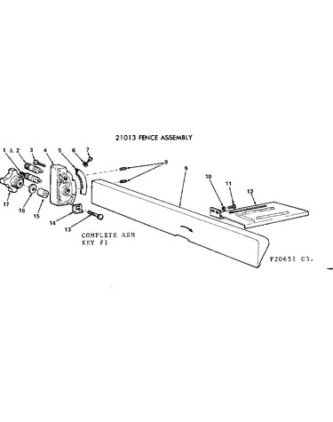 8 inch jointer planer/fence assembly