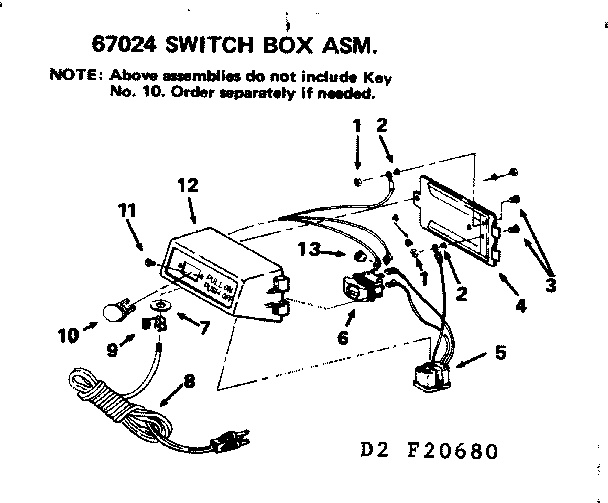 Switch box assembly