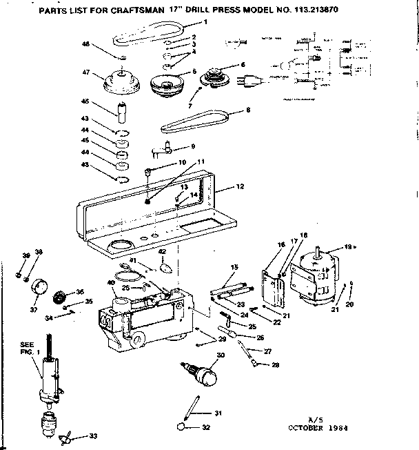 Pulley, motor and guard assembly