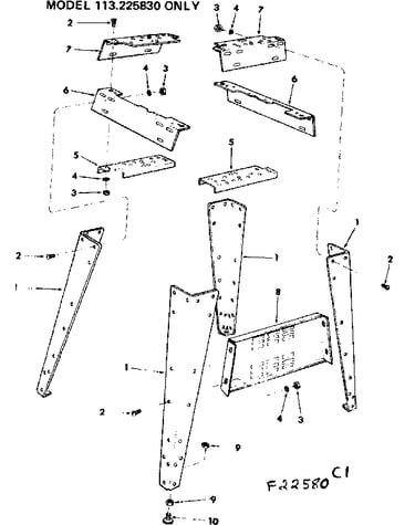 Sander/legs and motor
