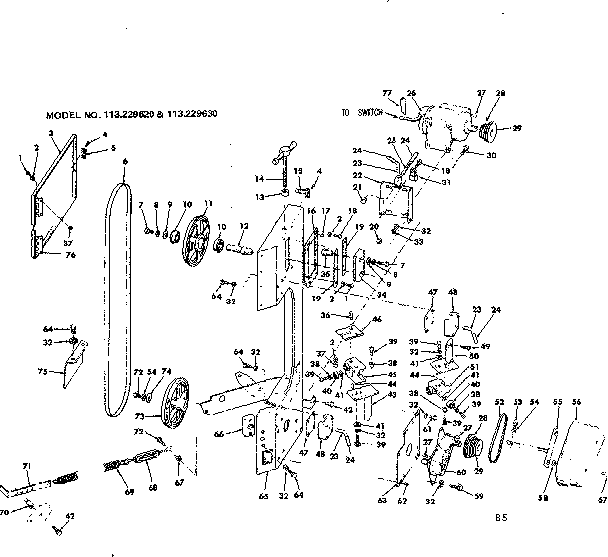 Assembly of head, motor, and related parts