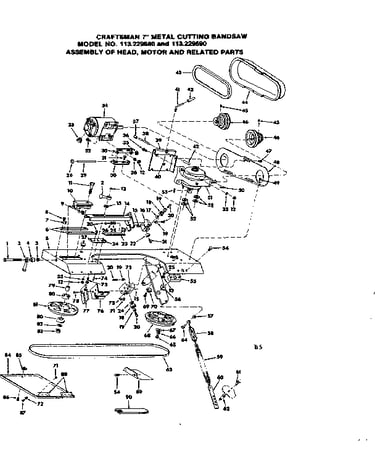 Assembly of head, motor and related parts