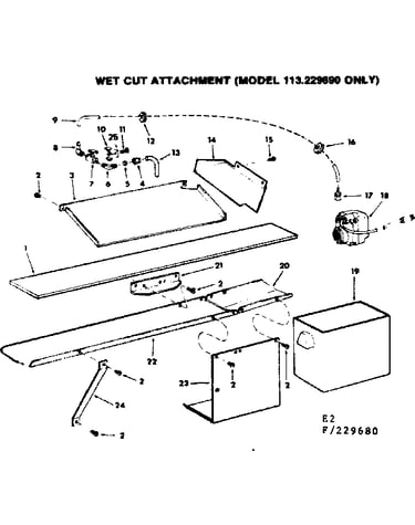 Wet cut attachment