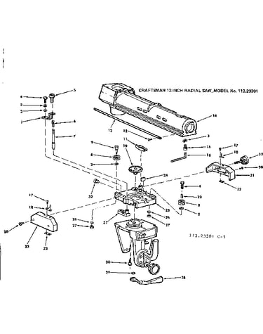 Radial arm assembly