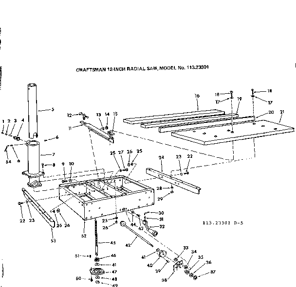 RIP FENCE AND TABLE ASSEMBLY