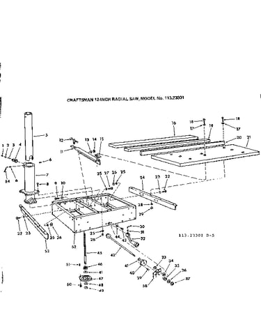 Rip fence and table assembly