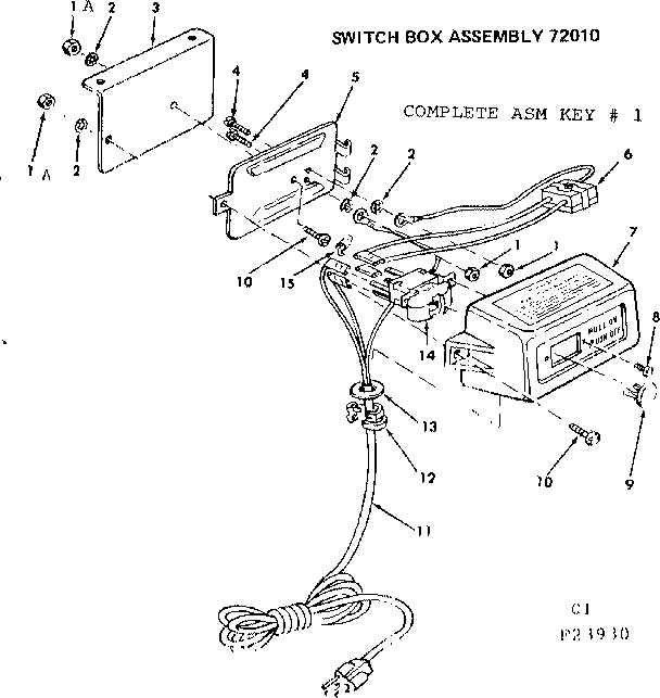 Switch box assembly