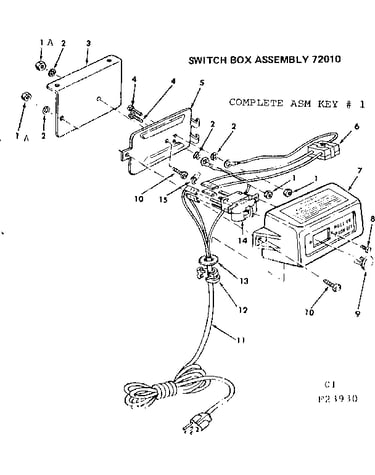 Switch box assembly