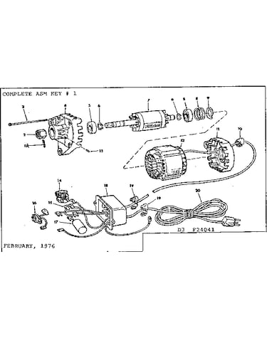Motor and control box asm.