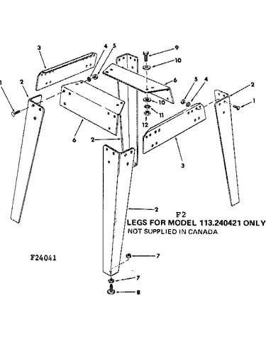 Legs for model 113.240421 only