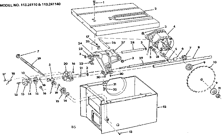 Motor and control box assembly