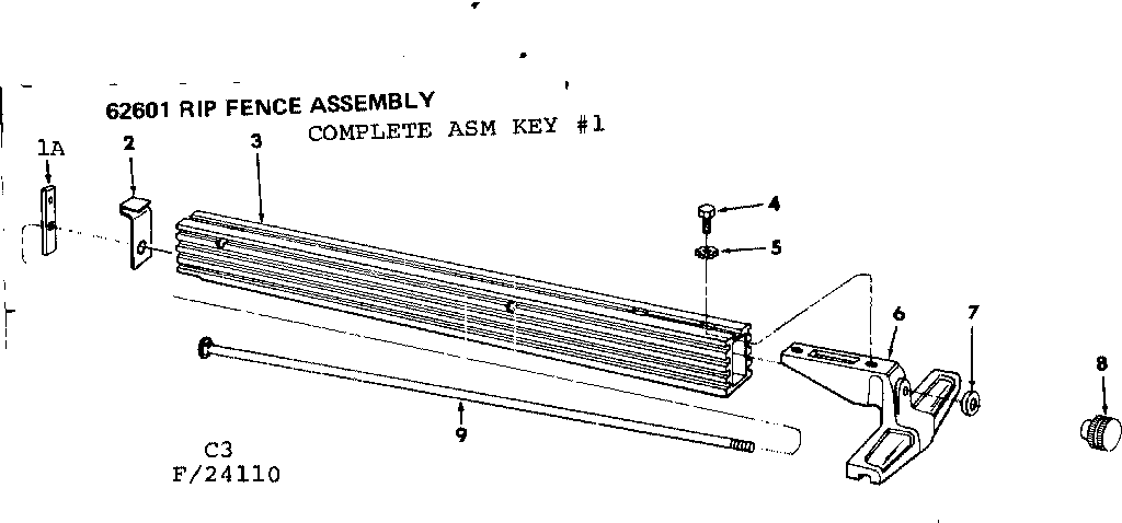 Rip fence assembly