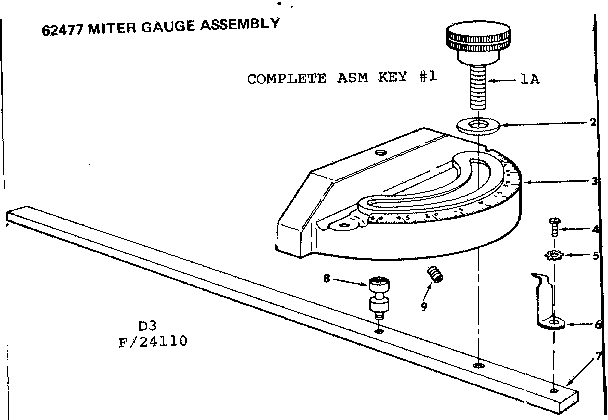 Miter gauge assembly