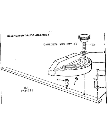 Miter gauge assembly