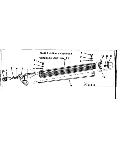 Rip fence assembly