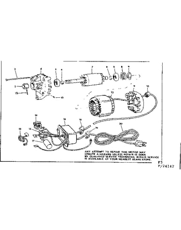 Motor and controlbox asm