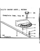 2 in motorized table saw/gauge assy., miter