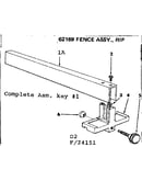 2 in motorized table saw/fence assy., rip