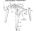 Craftsman 113241510 2 inch motorized table saw/legs for model 113.241510 only diagram