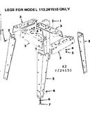 2 inch motorized table saw/legs for model 113.241510 only