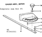 Craftsman 22237 gauge assembly, miter diagram