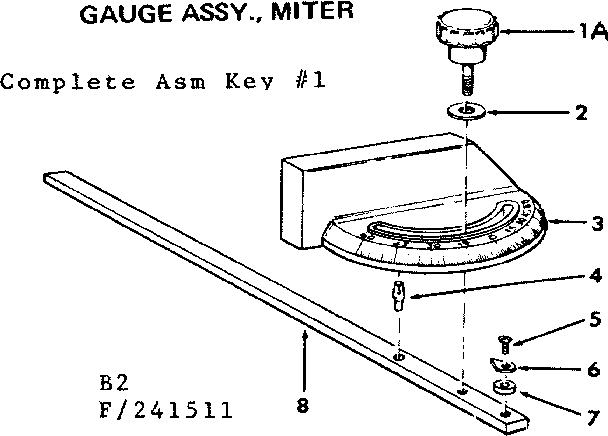 Gauge assembly, miter