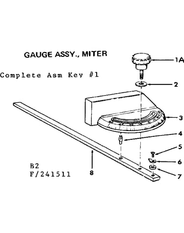 Gauge assembly, miter