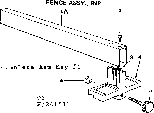 Fence assembly, rip