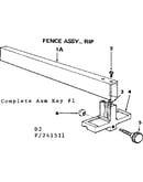 Fence assembly, rip