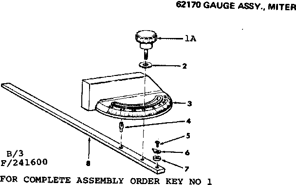 2 inch motorized table saw/62170 gauge assy miter