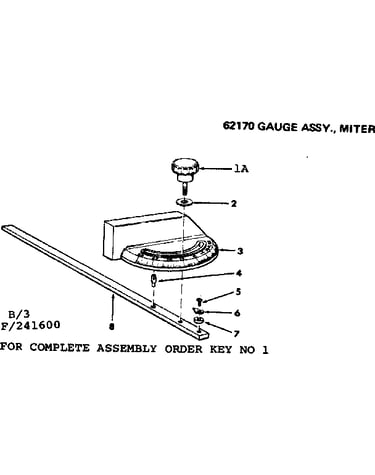 2 inch motorized table saw/62170 gauge assy miter