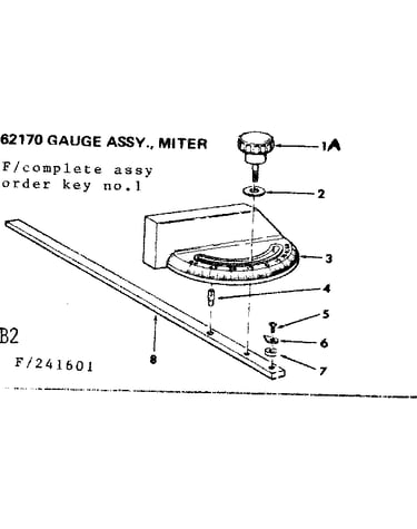 62170 gauge assy miter