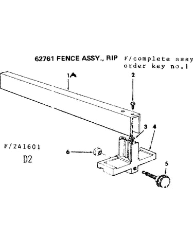 62761 fence assy rip