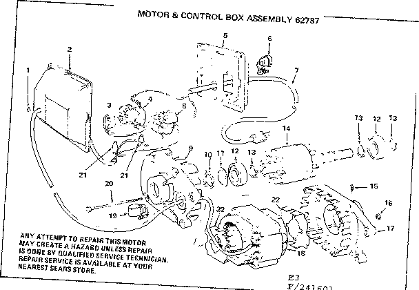 2 motorized table saw/motor & contrl box assm