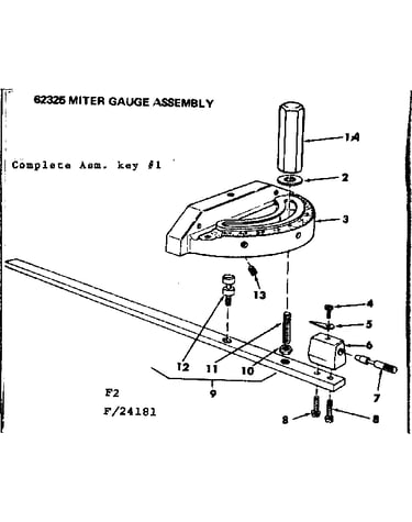 Miter gauge assembly