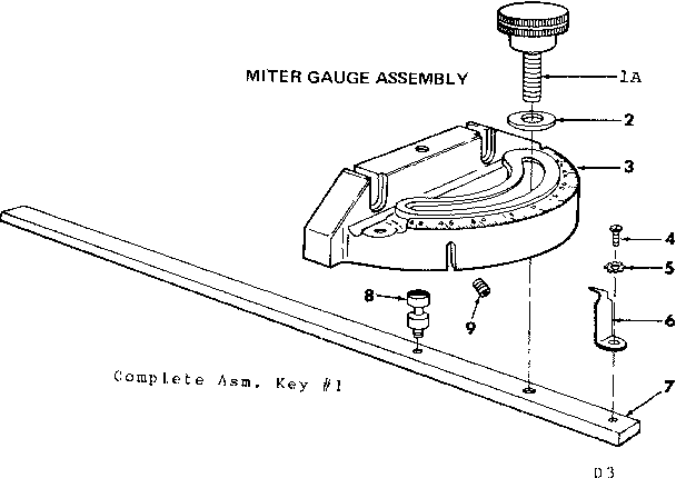Miter gauge assembly