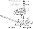 Craftsman 11324250 miter gauge assembly diagram