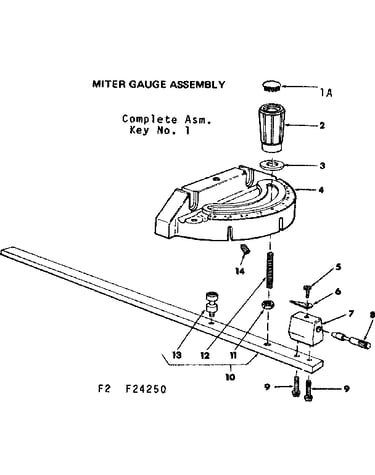 Miter gauge assembly