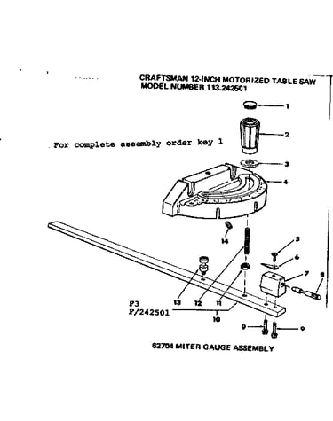 Miter gauge asm