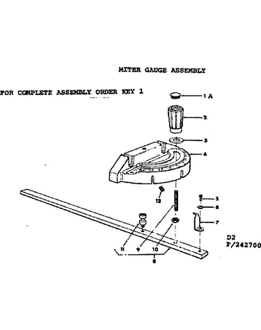 Miter gauge assembly