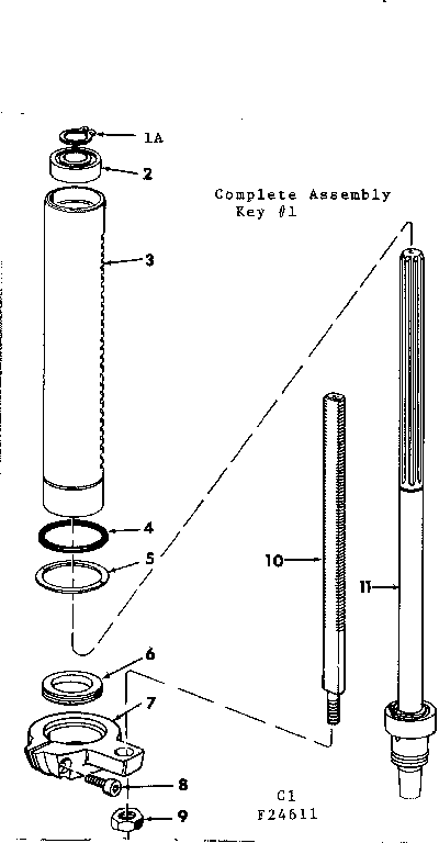 2 inch drill press/spindle asm-stop