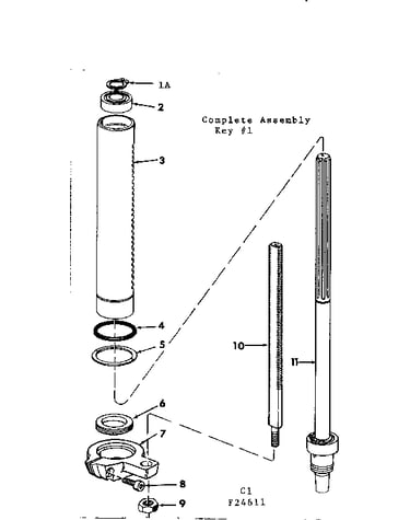 2 inch drill press/spindle asm-stop